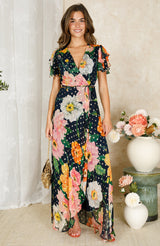 Hope & Ivy The Marlene Maxi Wrap Dress