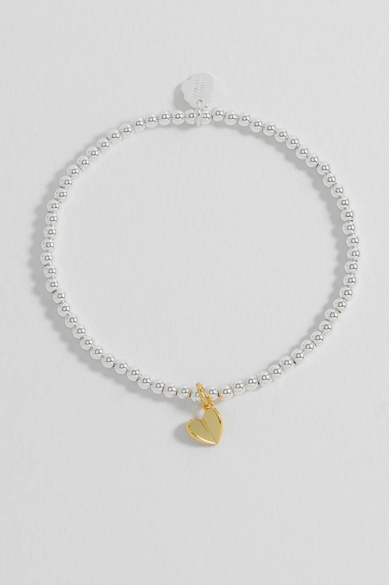 Estella Bartlett-Folded Heart Sienna Bracelet Gold plated-EBB6526G