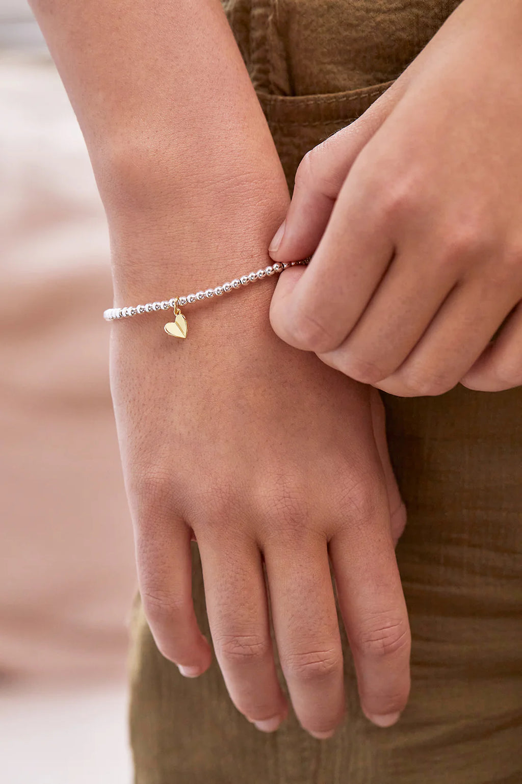 Estella Bartlett-Folded Heart Sienna Bracelet Gold plated-EBB6526G