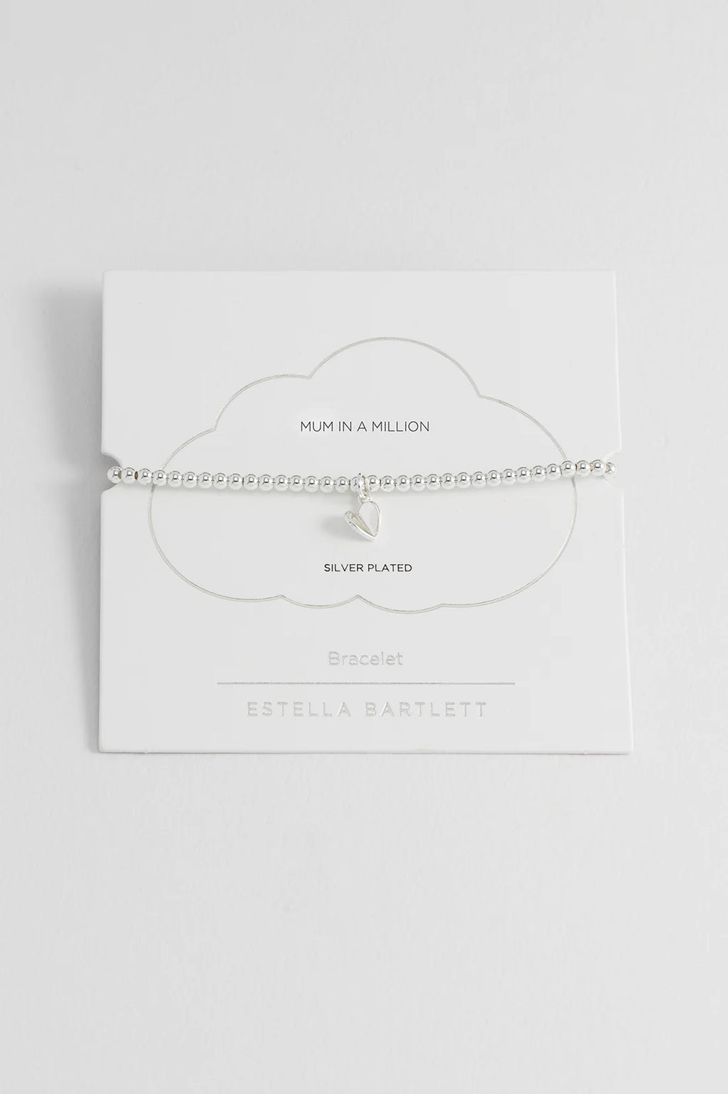 Estella Bartlett-Folded Heart Sienna Bracelet-silver plated-EBB6527S