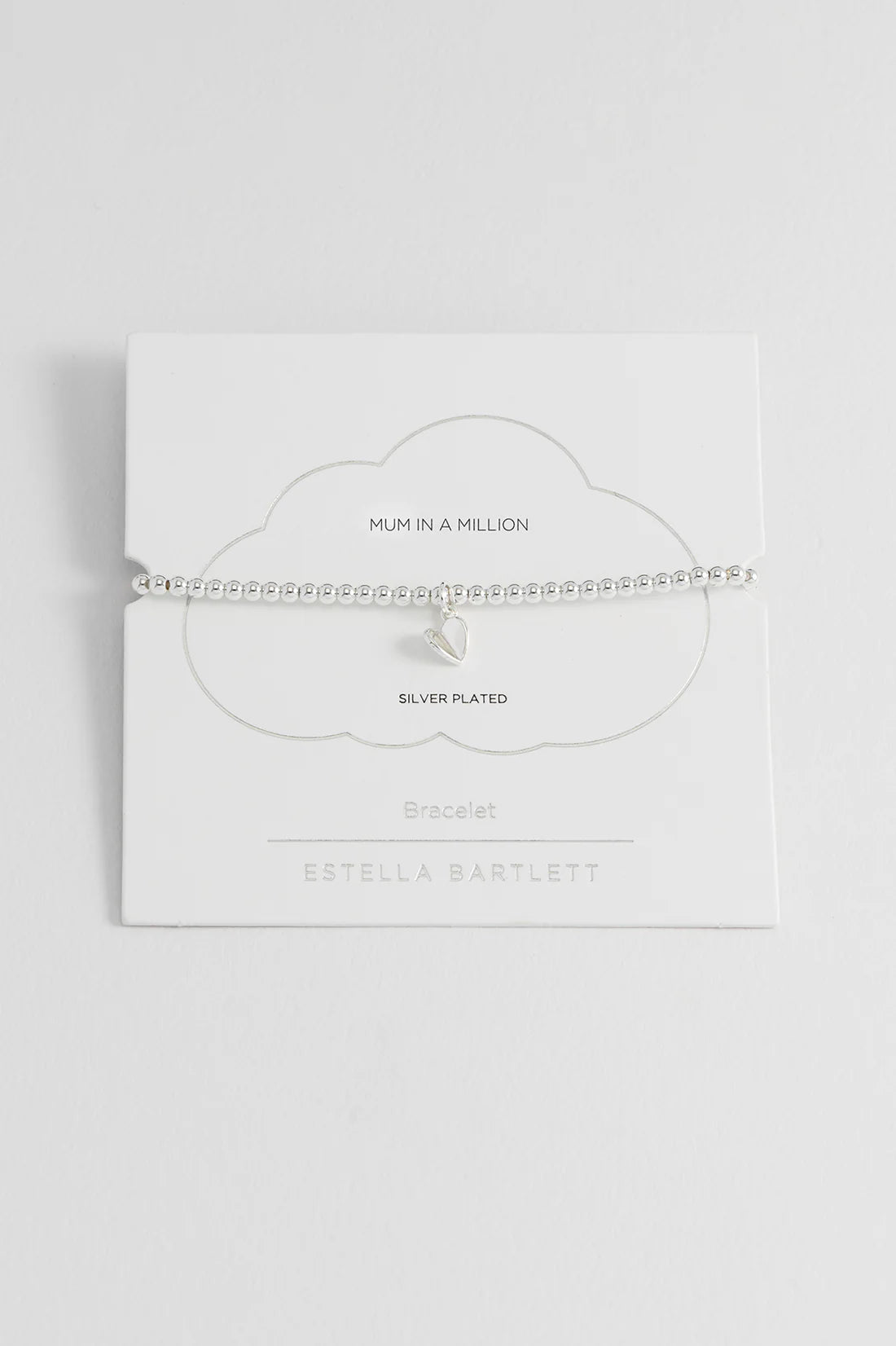 Estella Bartlett-Folded Heart Sienna Bracelet-silver plated-EBB6527S