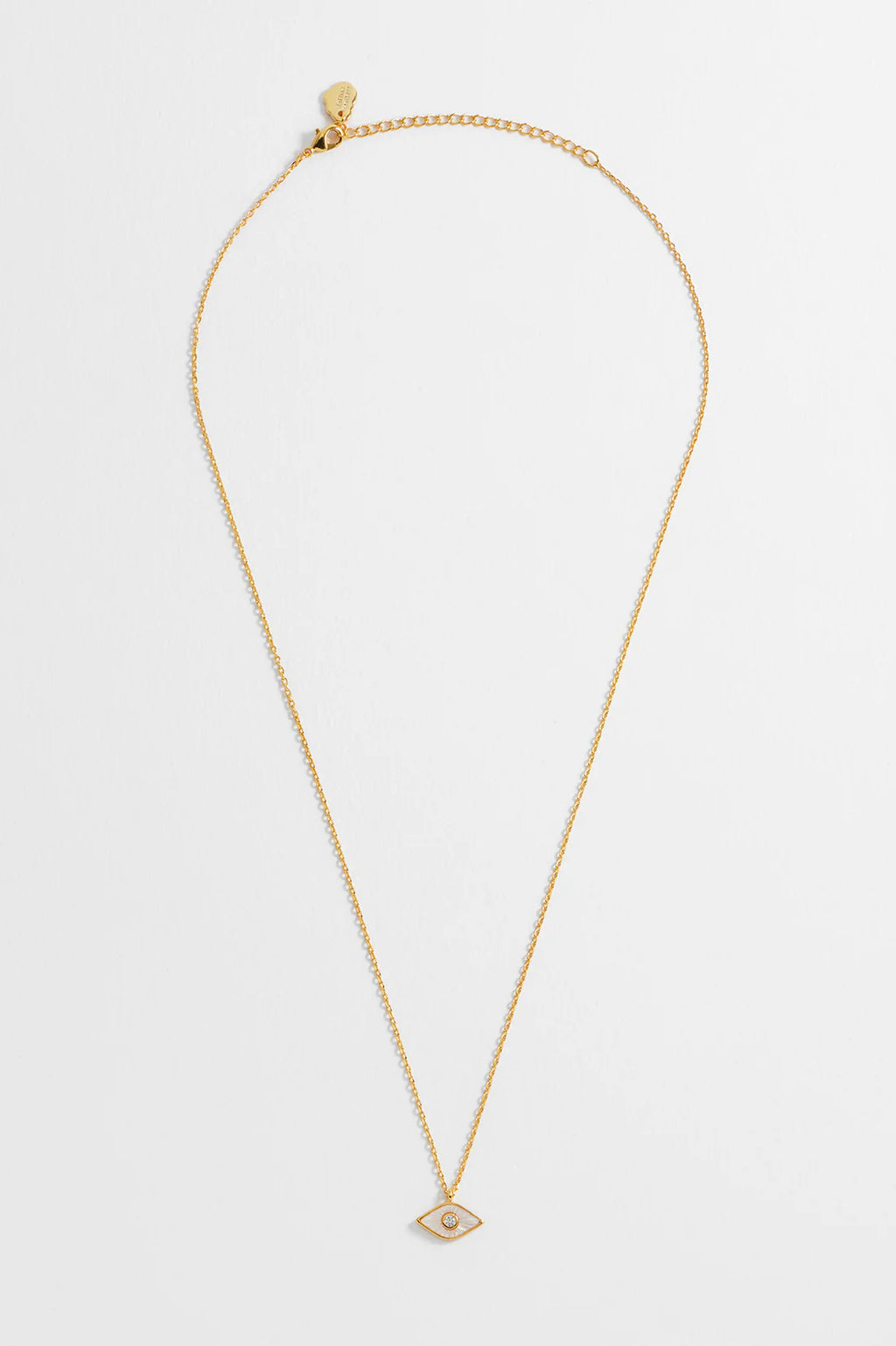 Estella Bartlett Pearl Evil Eye Necklace in Gold - EBN6649G