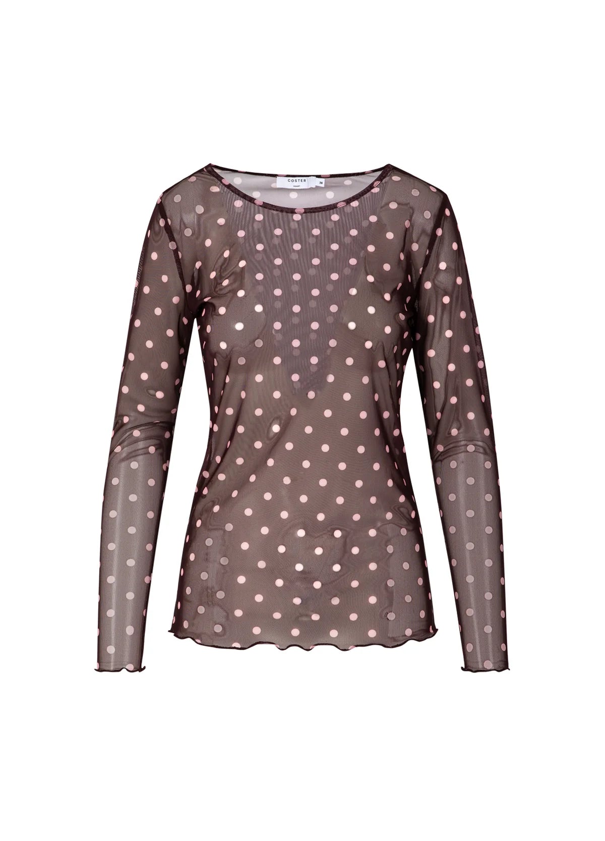Coster Copenhagen Eve Polka Dot Mesh Blouse