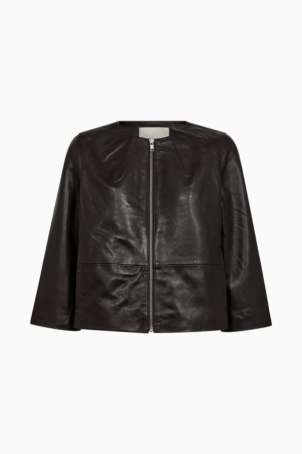 Pieszak Lanni Leather Jacket in Black Coffee - J235066