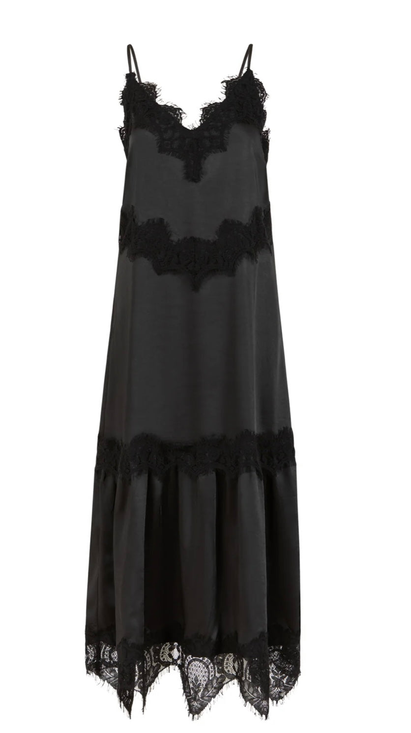 Coster Copenhagen Dress in Black with Lace Detail