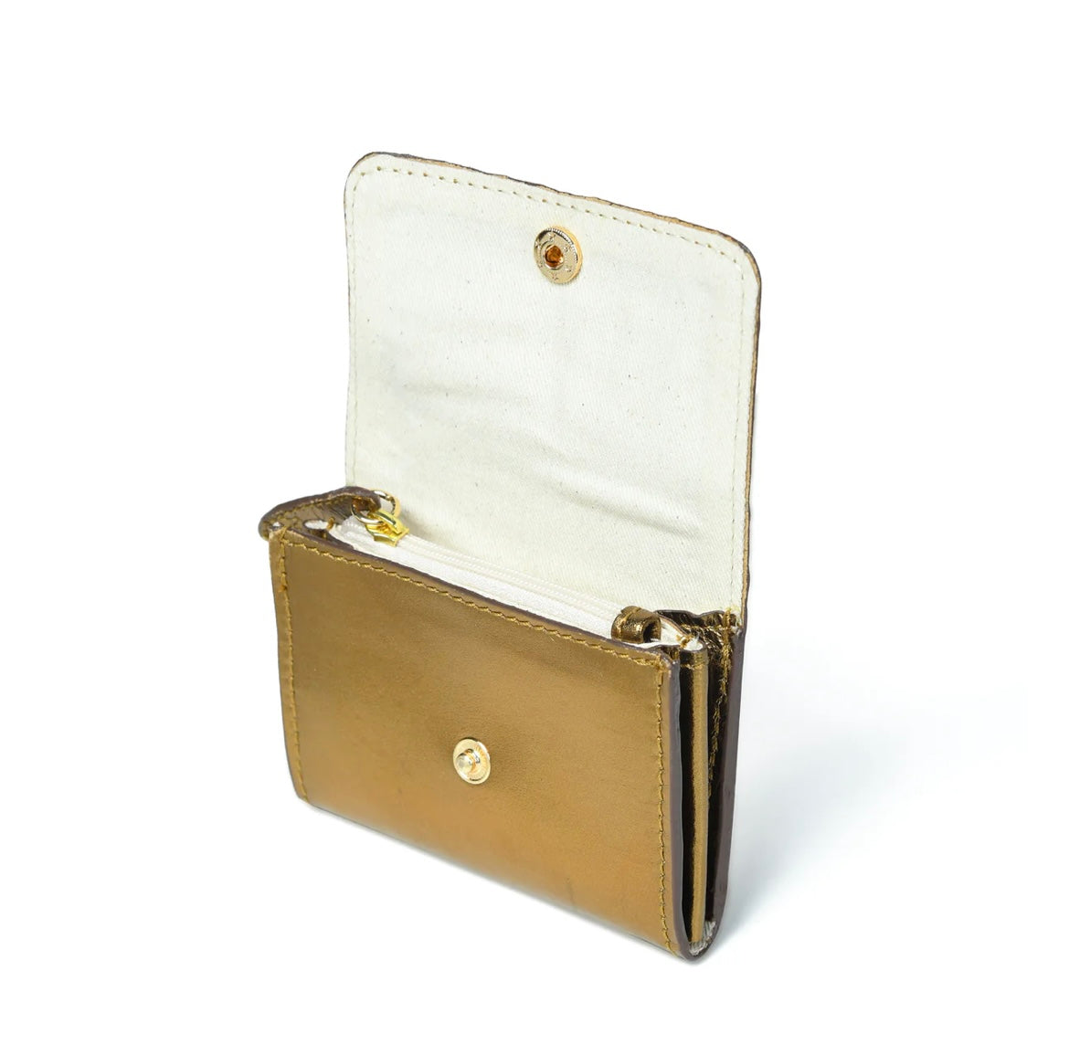 Bell & Fox-Amelie popper card holder purse with zip in bronze