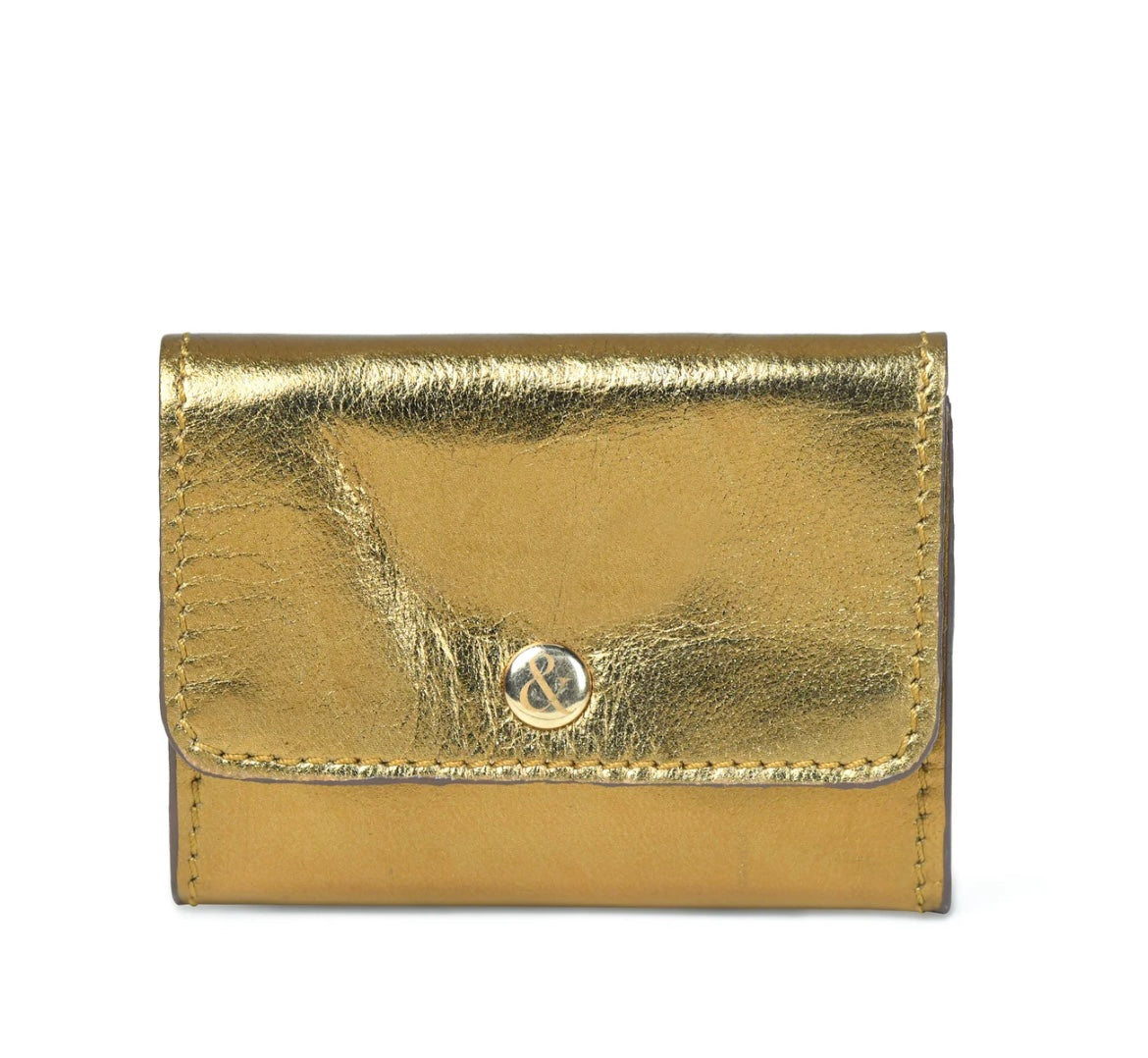 Bell & Fox-Amelie popper card holder purse with zip in bronze