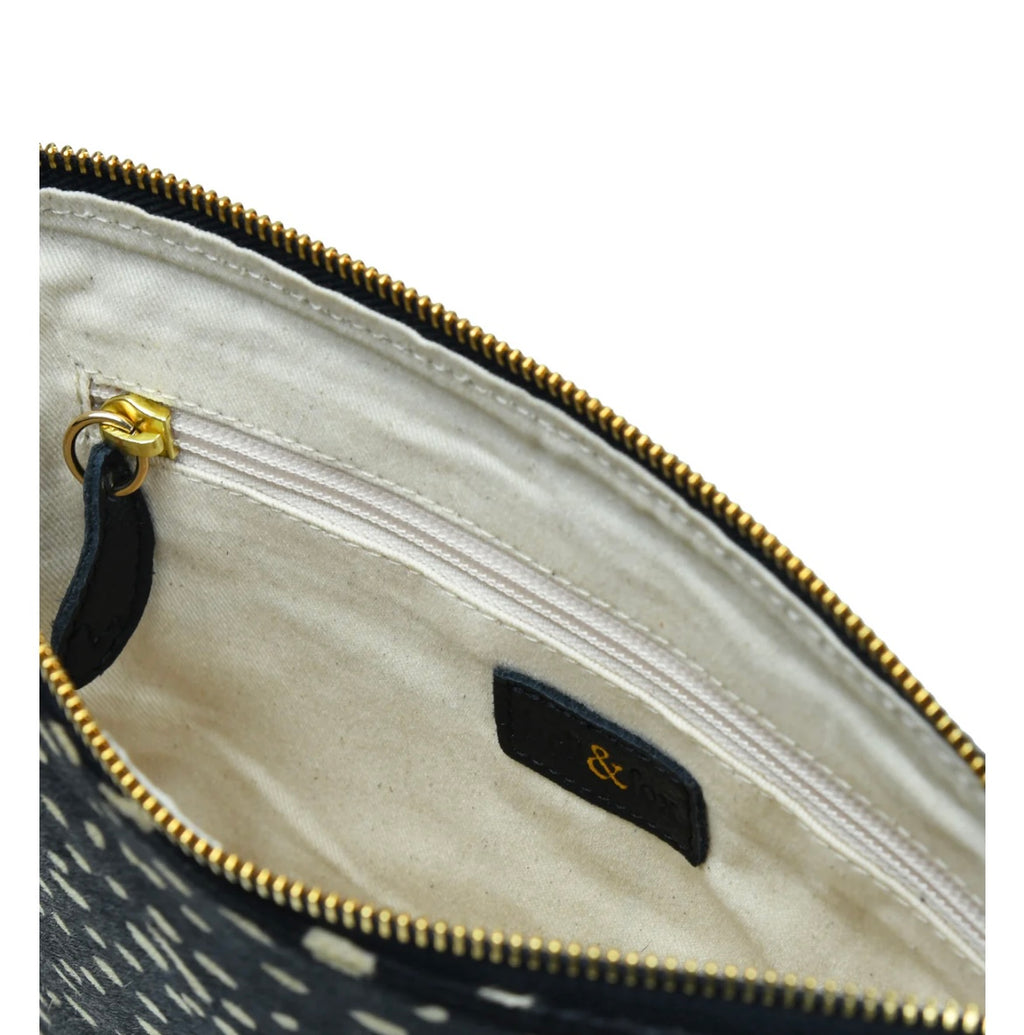 Bell & Fox-LARA Pouch / Clutch in Black & White