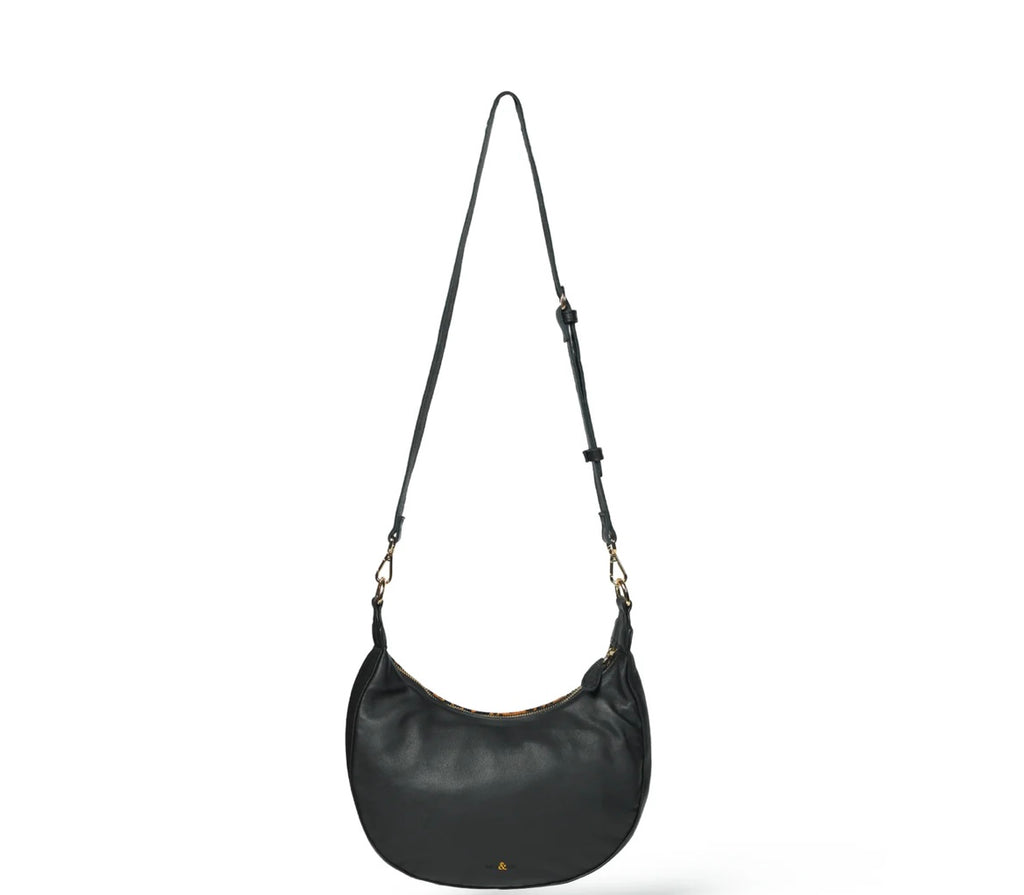 Bell & Fox- Robyn studded crossbody- black leather