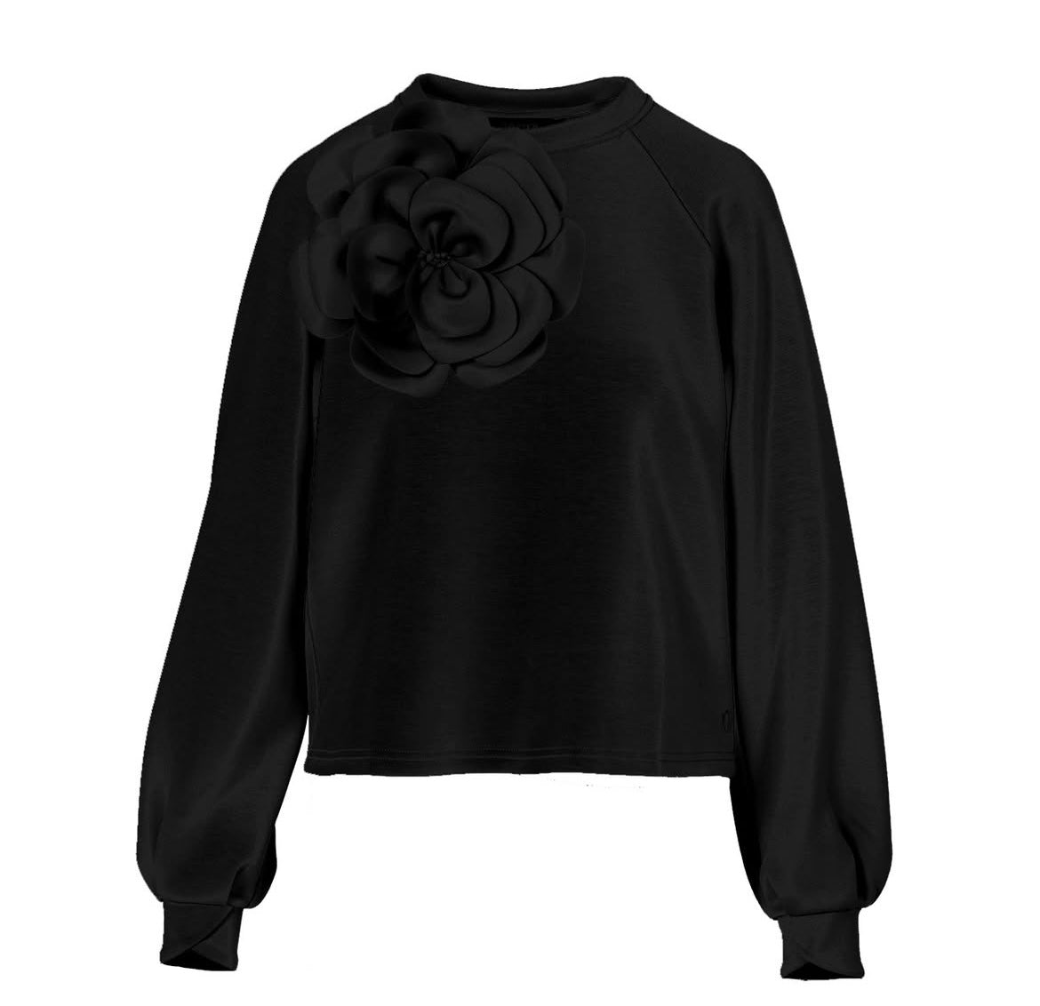 Coster Copenhagen Sweatshirt with Scuba Rose in Black - 255-1508