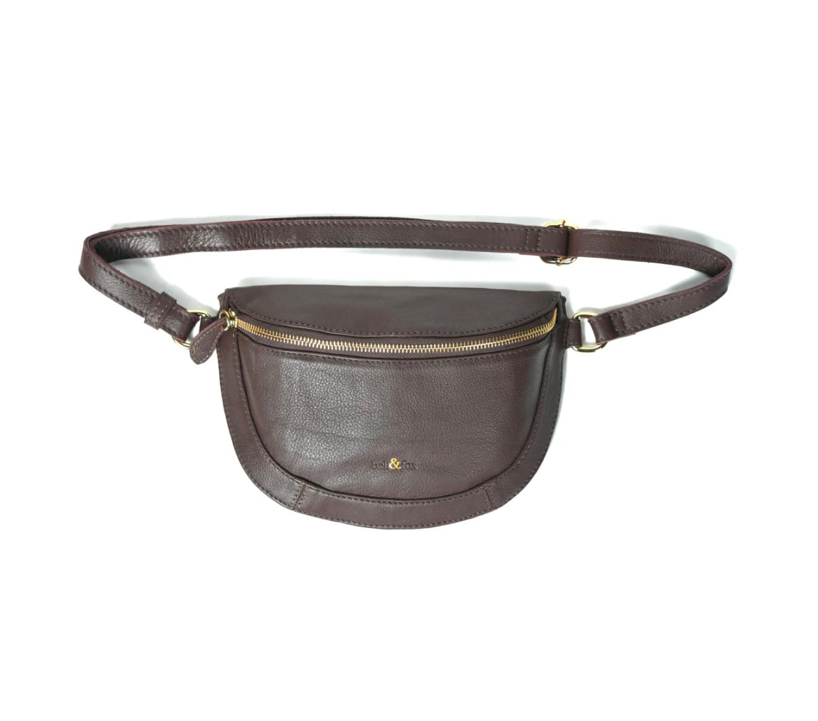 Bell & Fox Liberty Crossbody Bag in chocolate brown Leather