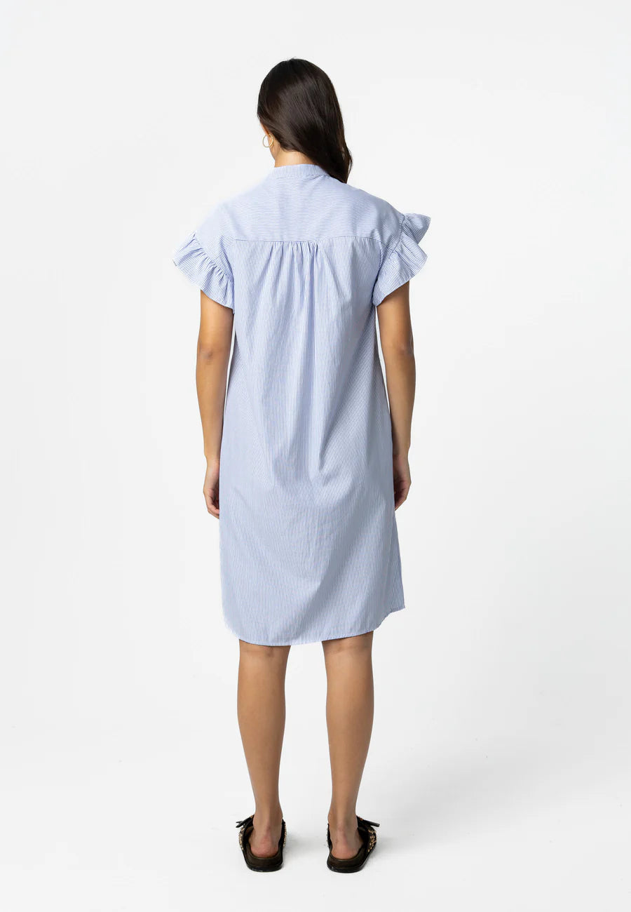 Coster Copenhagen Gwen Blue Striped Shirt Dress