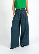 Coster Copenhagen High Waisted Denim Pant Anna Fit in Dark Blue - 254-3404
