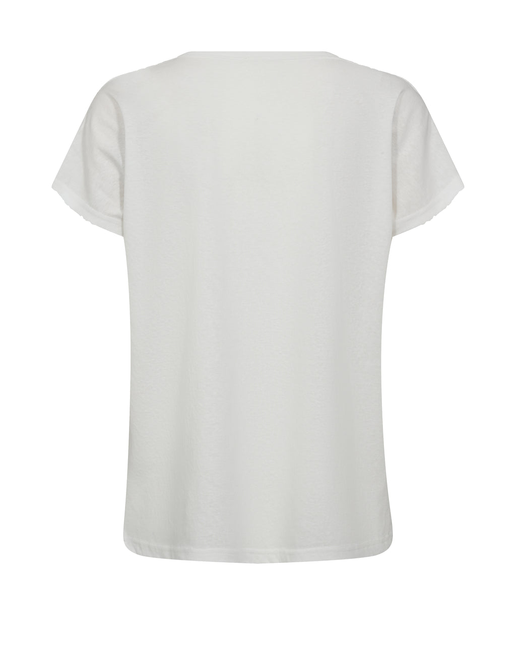 Mos Mosh Dayo V Neck Tee in White - 170940