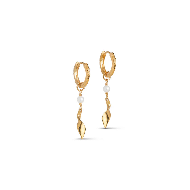 Enamel Copenhagen May Hoops in Pearl - E366GM