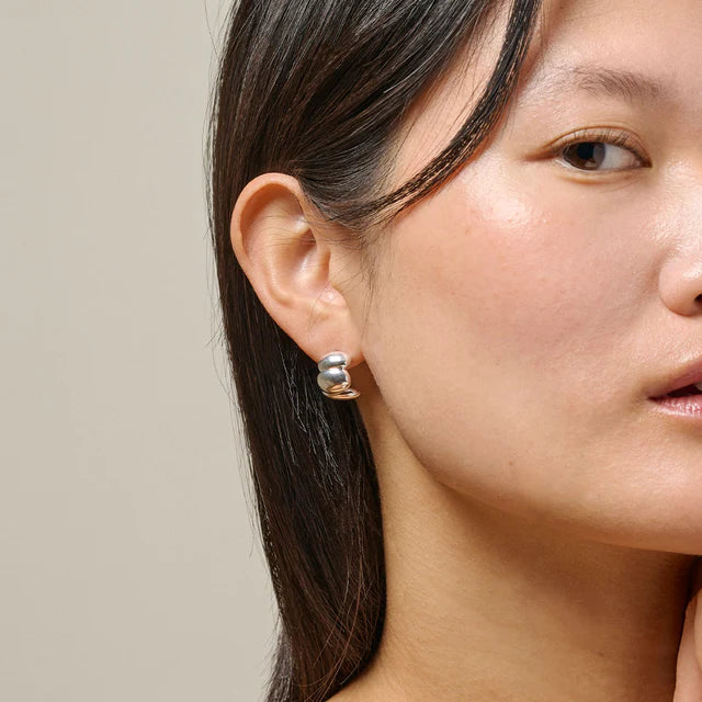 Enamel Copenhagen Melia Chunky Silver Hoops