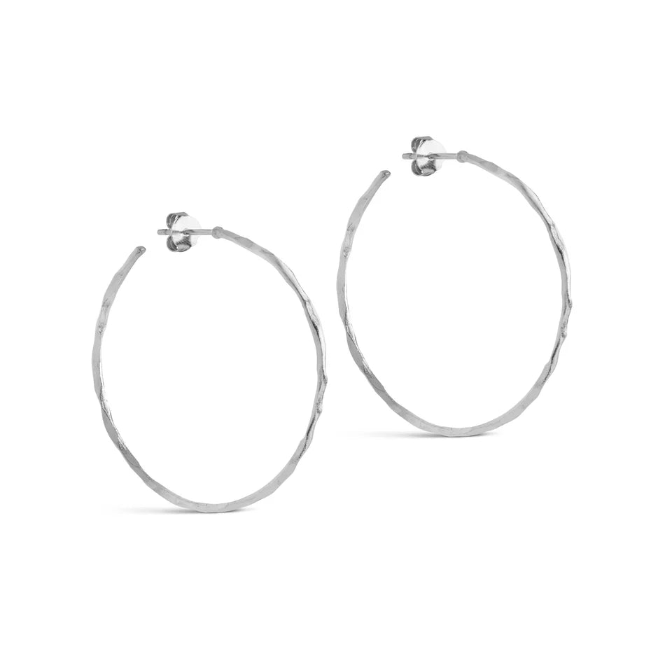 Enamel Copenhagen Hoops Organic Arena Large Sterling Silver