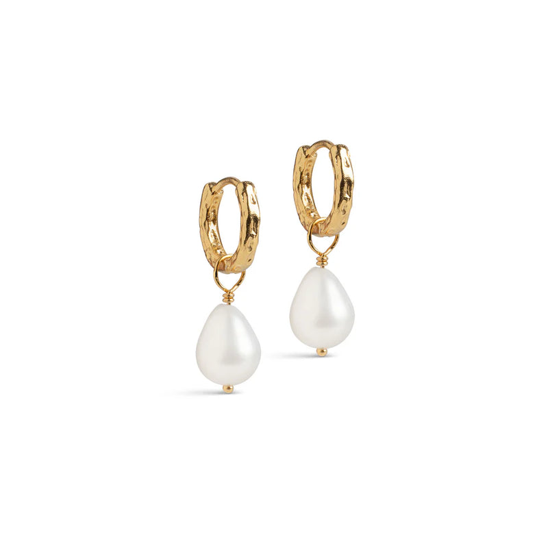 Enamel Copenhagen Earrings Hoops Significant pearl E324GM