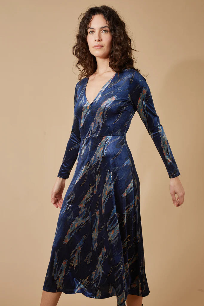 Traffic People Zelda Dress-Blue-BAB12543033