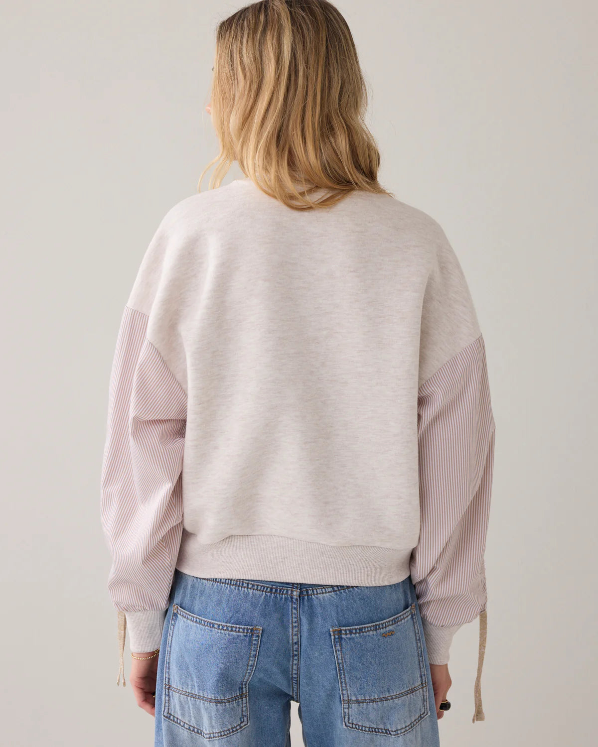 Summum Woman Jersey Sweatshirt in Ivory Melange - 3s5190-30634