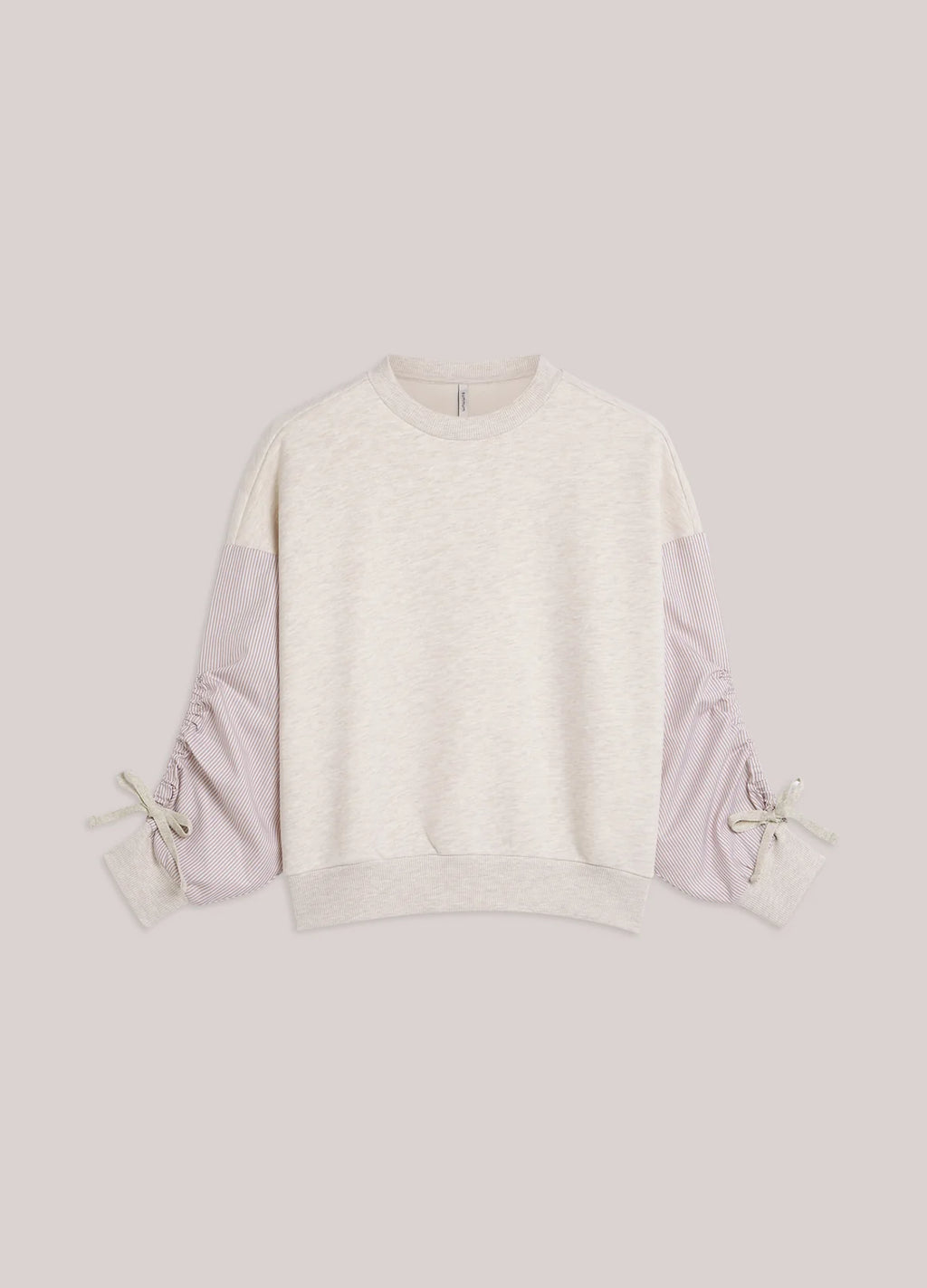Summum Woman Jersey Sweatshirt in Ivory Melange - 3s5190-30634