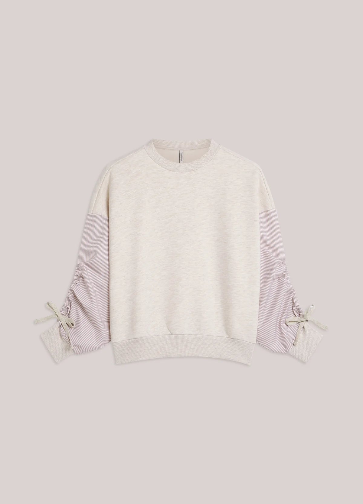 Summum Woman Jersey Sweatshirt in Ivory Melange - 3s5190-30634