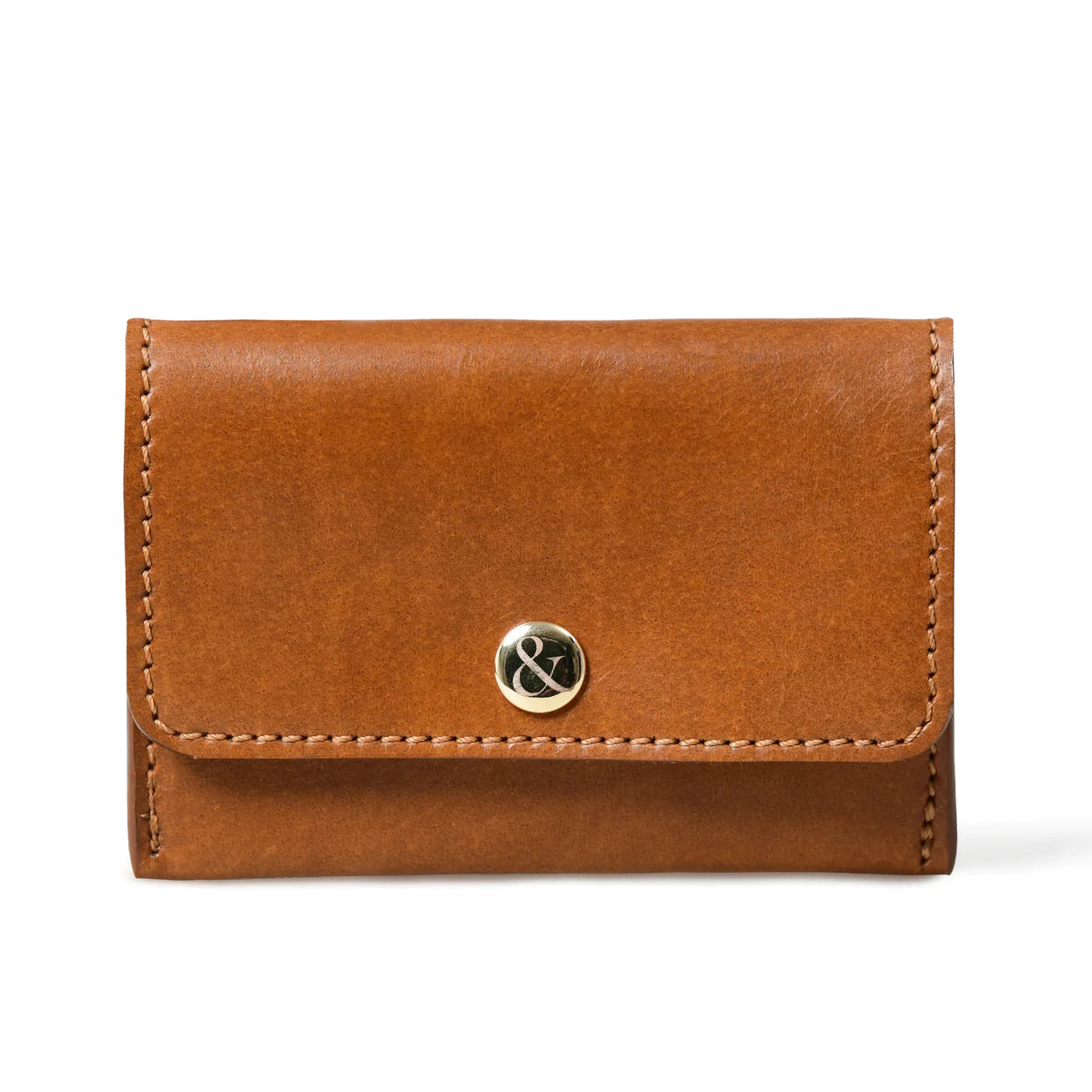 Bell & Fox Ellie Popper Card Holder Purse-Caramel Leather