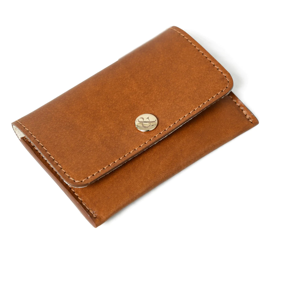 Bell & Fox Ellie Popper Card Holder Purse-Caramel Leather