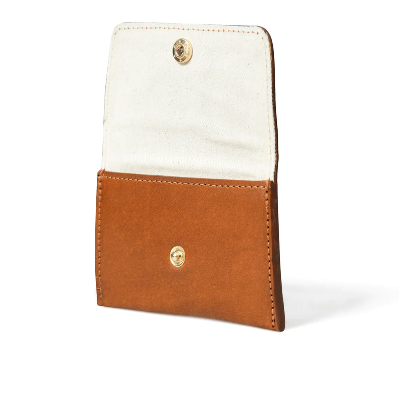 Bell & Fox Ellie Popper Card Holder Purse-Caramel Leather