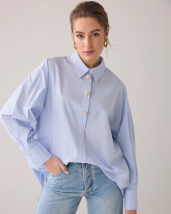 Summum Woman Powder Blue Blouse - 2s3221-12119