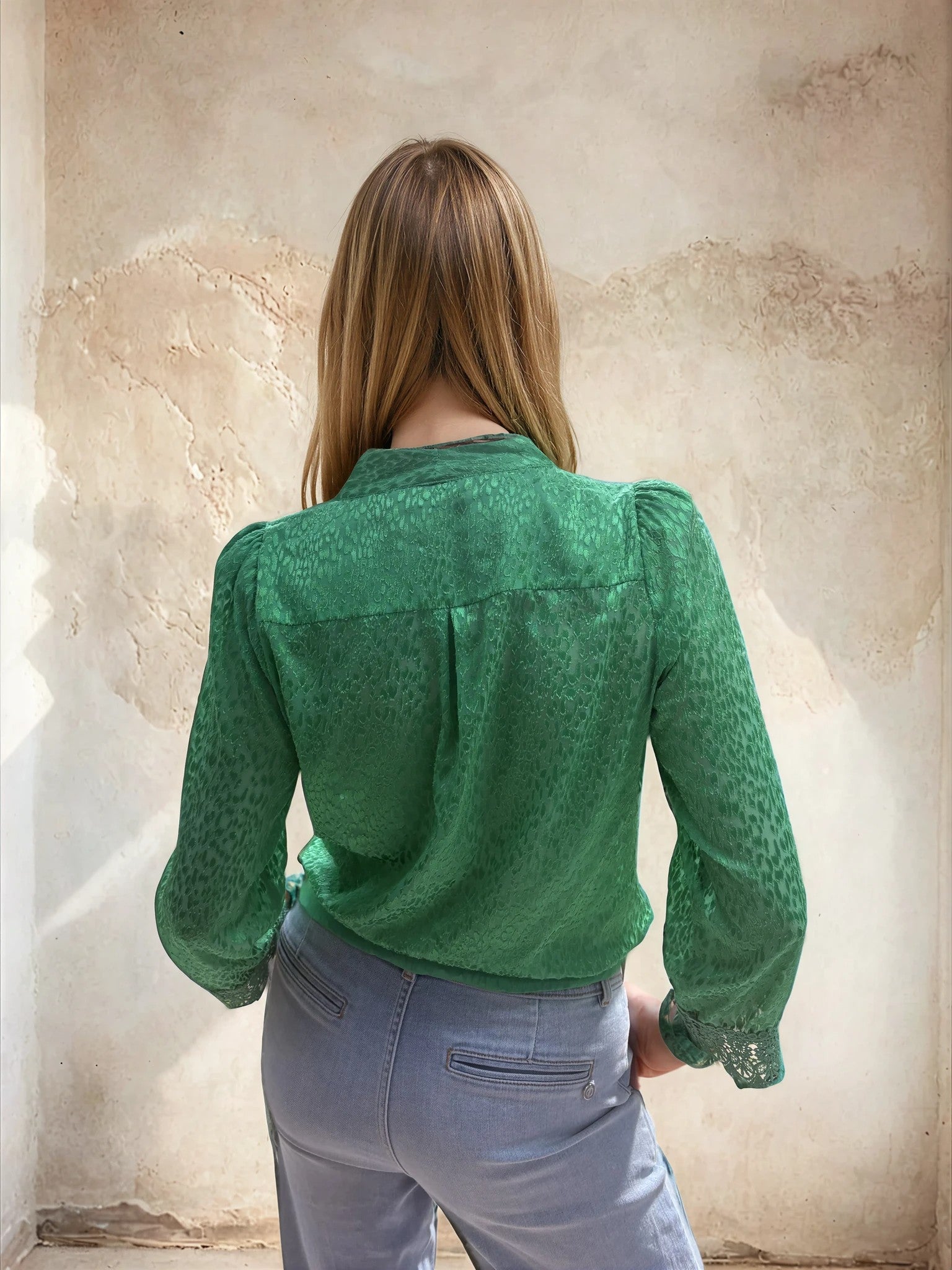 Sirens - Joanne Blouse in Green Leo