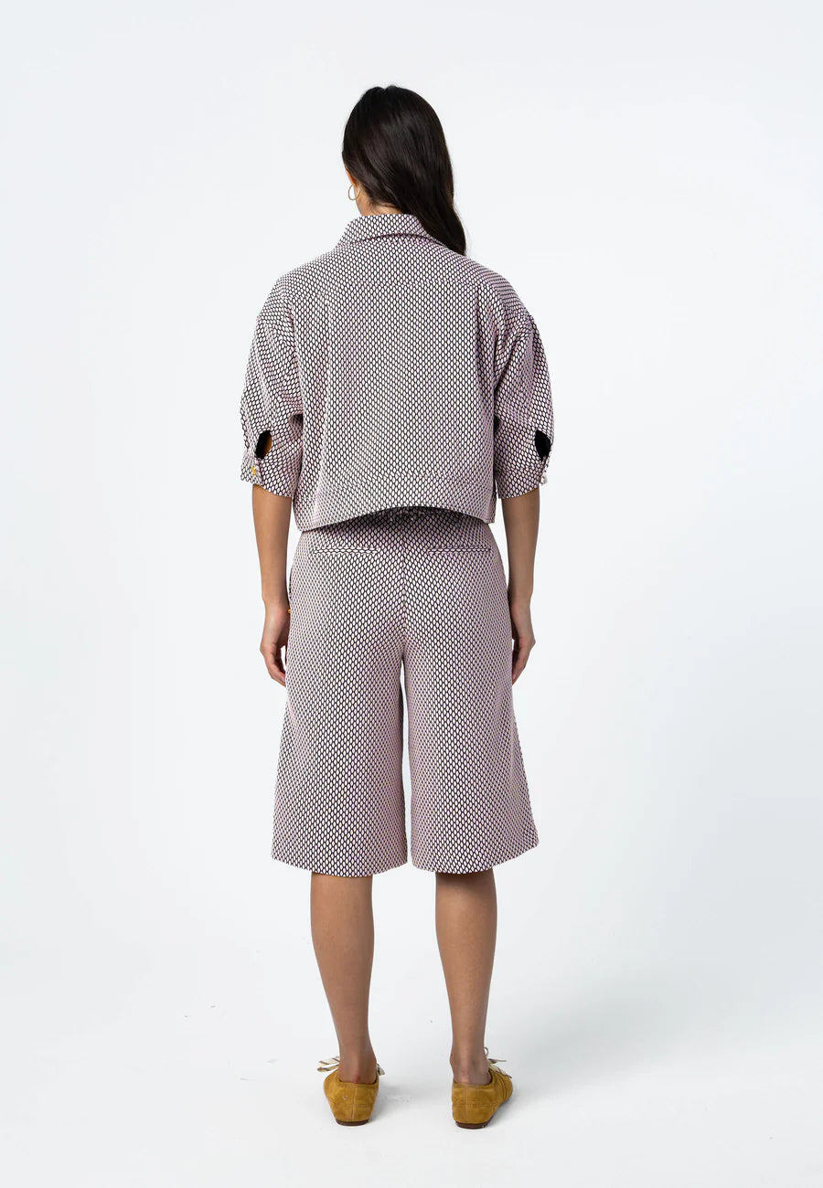 Coster Copenhagen Jacquard Jacket in Pearl and Pink