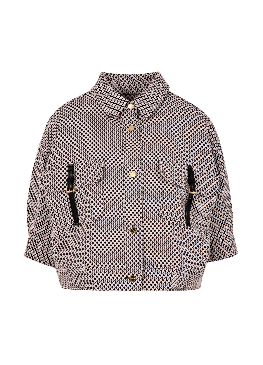 Coster Copenhagen Jacquard Jacket in Pearl and Pink