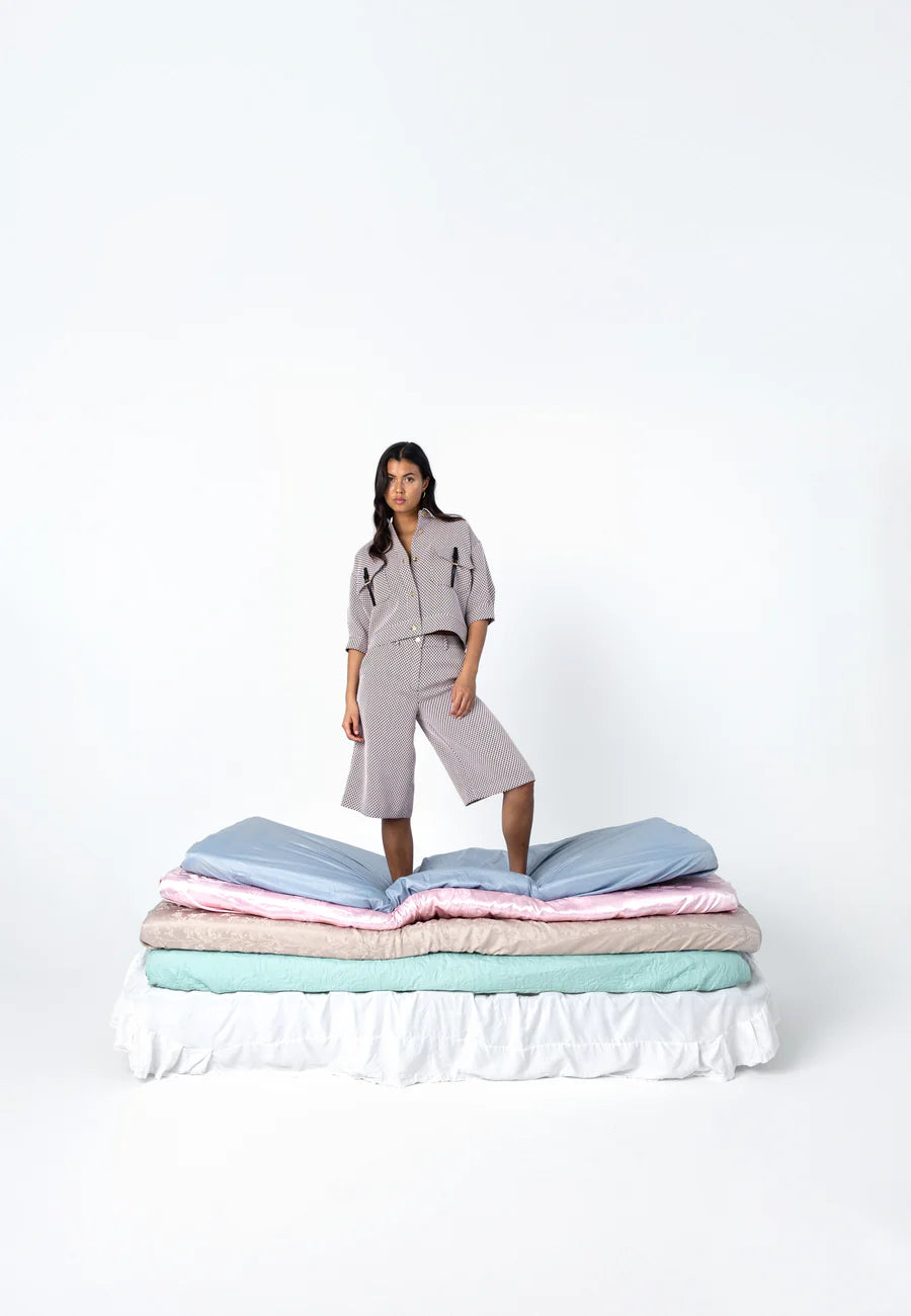 Coster Copenhagen Jacquard Jacket in Pearl and Pink