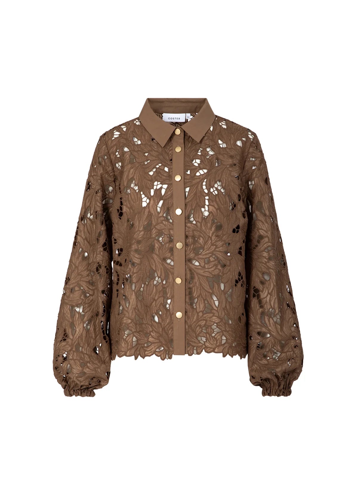 Coster Copenhagen Lace Shirt in Mocca Mousse - 261-1250