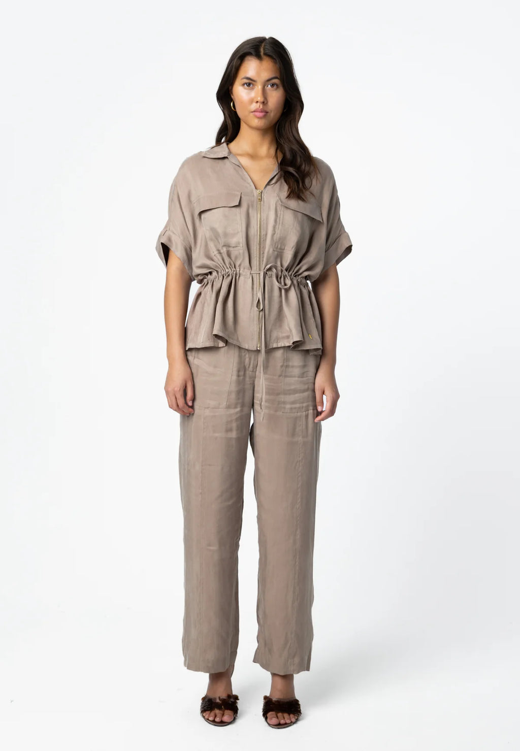 Coster Copenhagen Sille Fit Loose Pants in Moon Rock