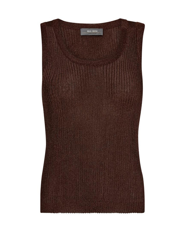 Mos Mosh Relena Imanja Knit Tank Top-Rum Raisin-167280