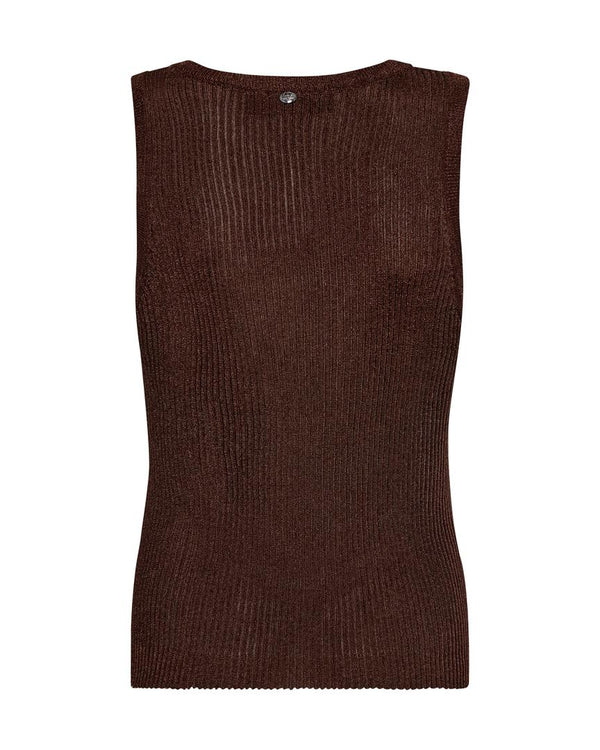 Mos Mosh Relena Imanja Knit Tank Top-Rum Raisin-167280