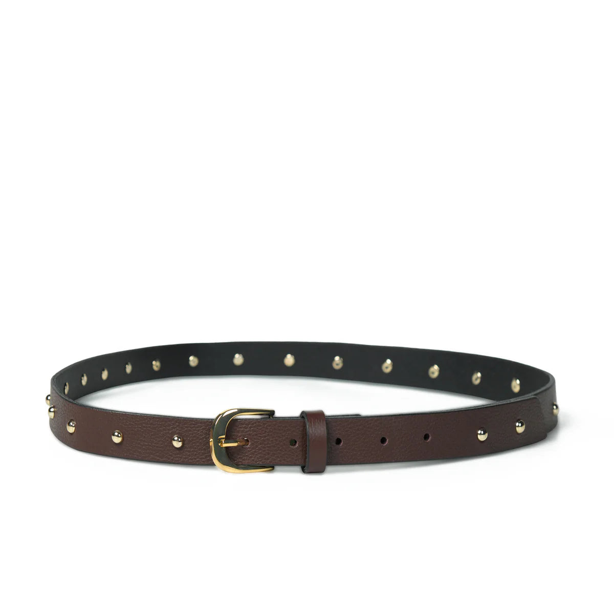 Bell & Fox Mahi Studded Leather Belt in Brown