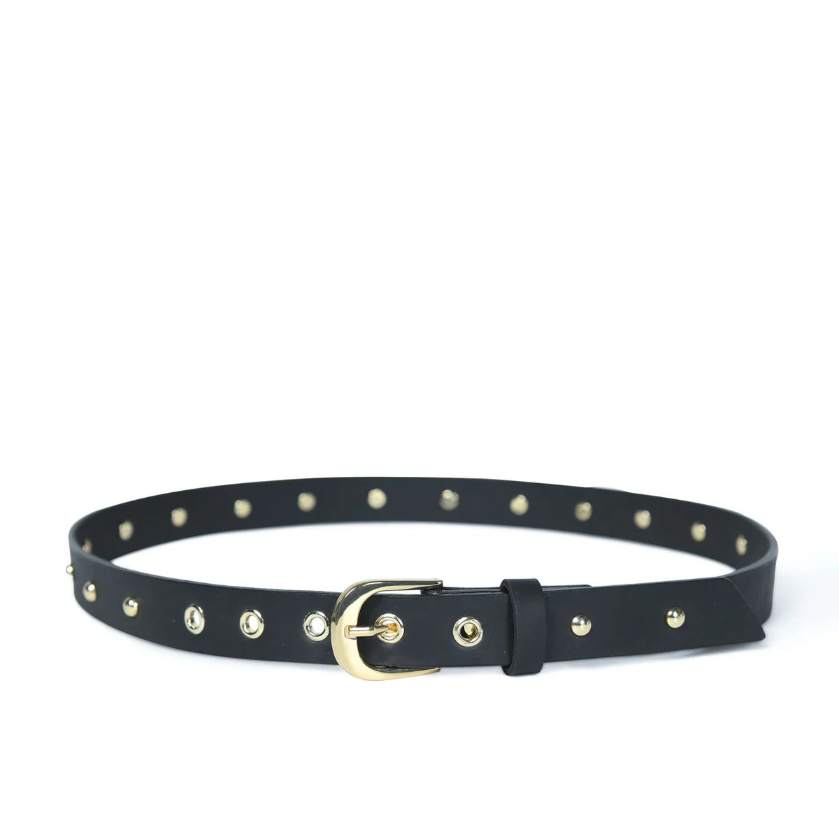 Bell & Fox Mahi Studded Leather belt in Black