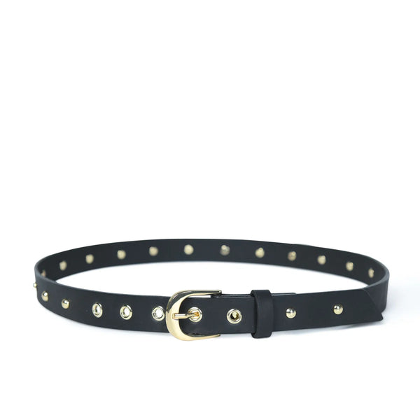 Bell & Fox Mahi Studded Leather belt in Black