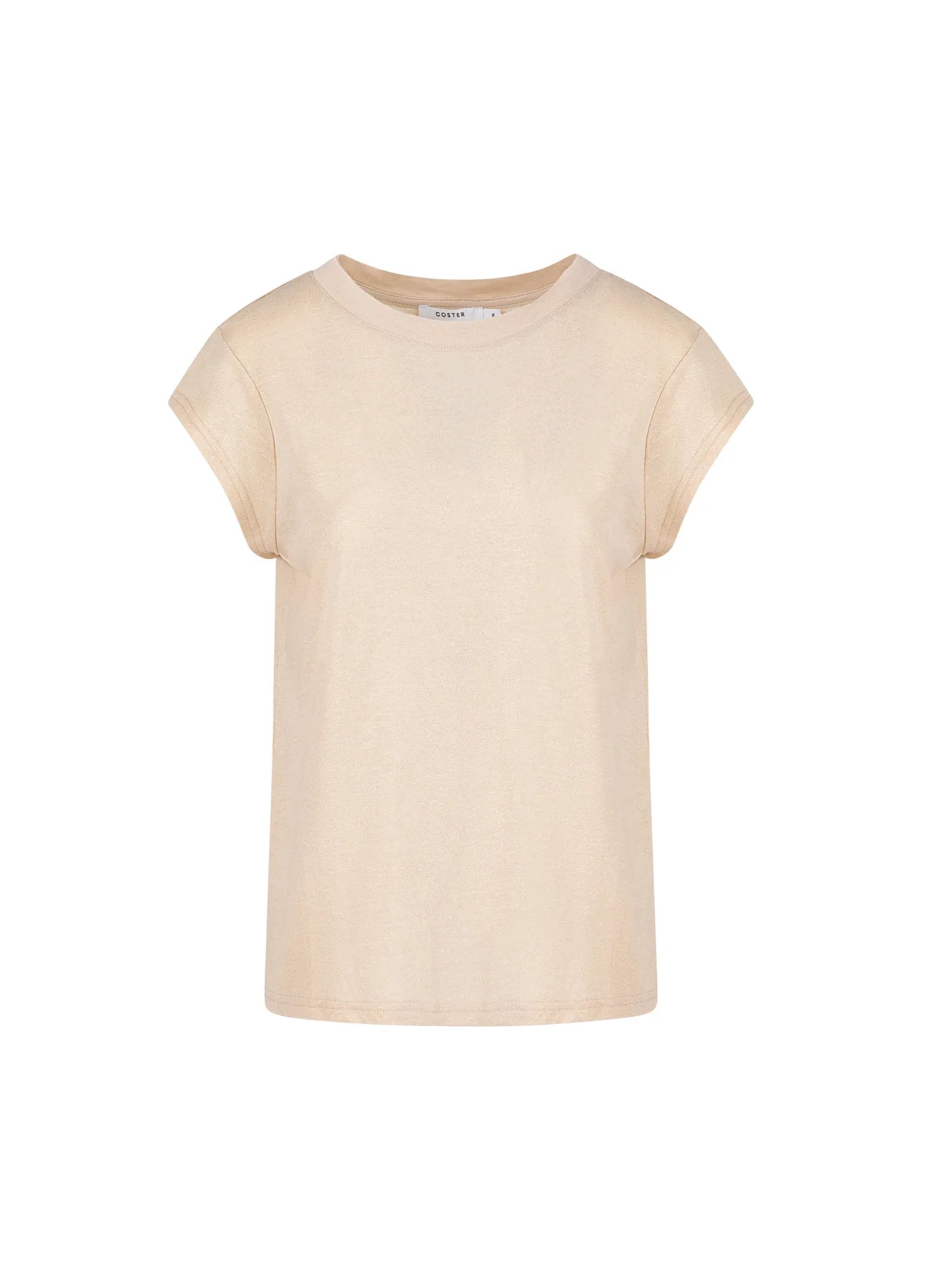Coster Copenhagen Metallic Tee in Creme