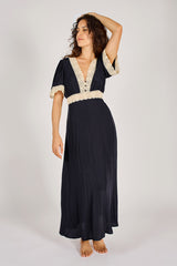 Traffic People -Midnight Lace Felicity Dress- Navy - MNL12933008