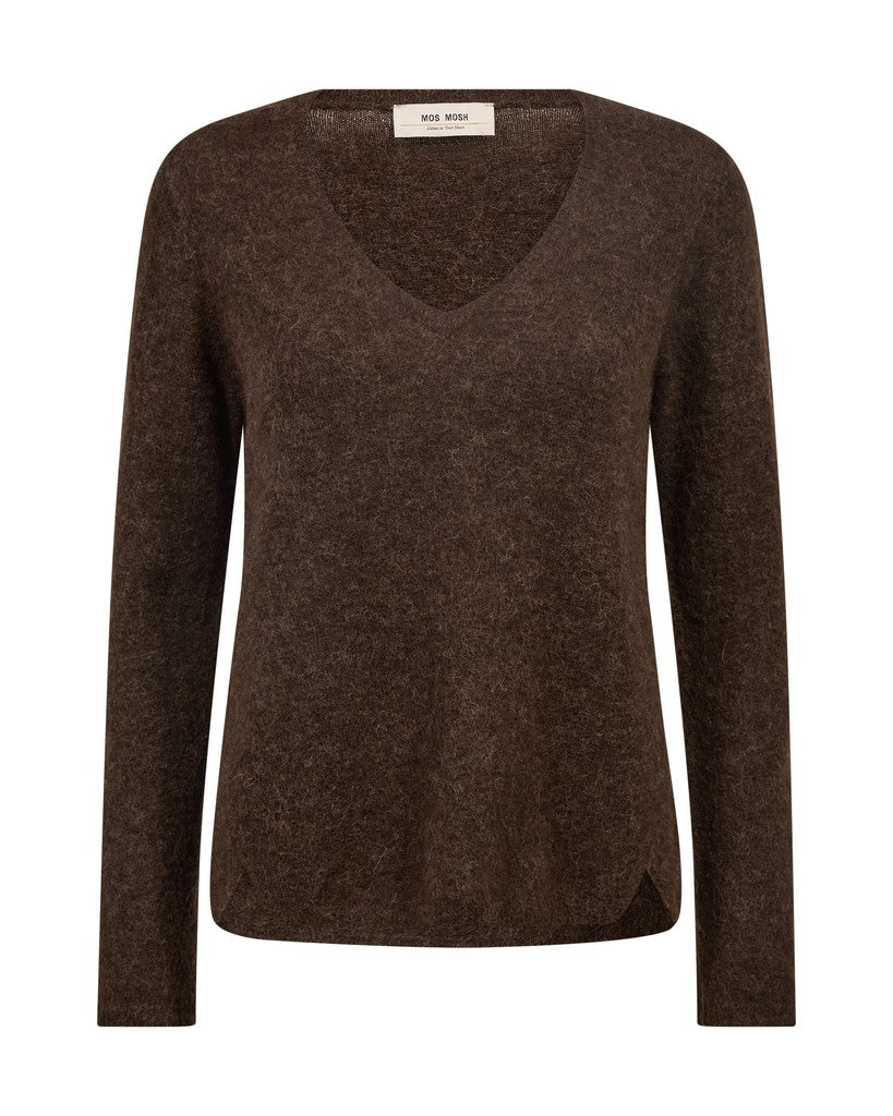 Mos Mosh Mape Sophia V-Neck Knit in Delicioso