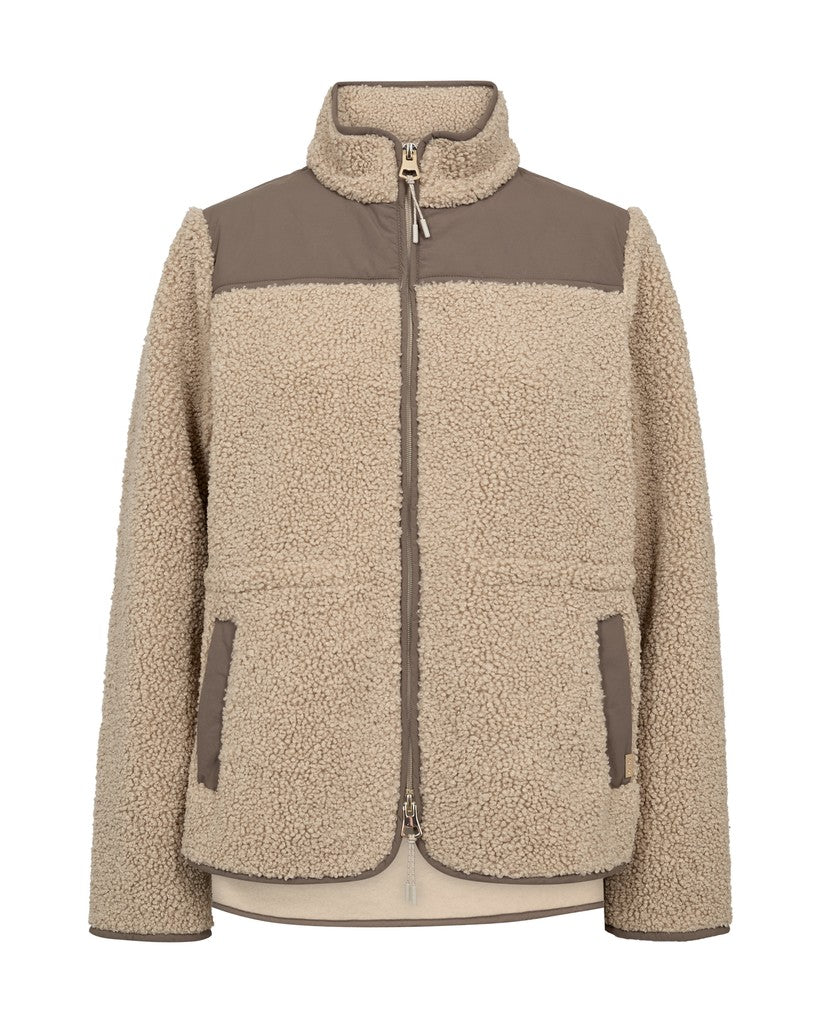 Mos Mosh Elisa Eli Teddy Jacket in Feather Grey