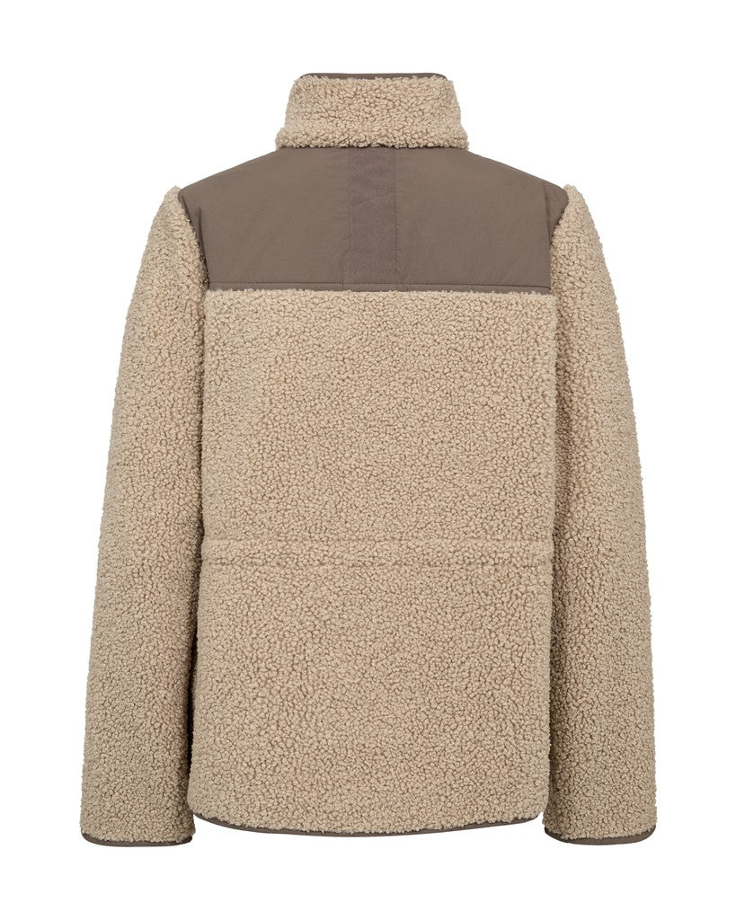 Mos Mosh Elisa Eli Teddy Jacket in Feather Grey