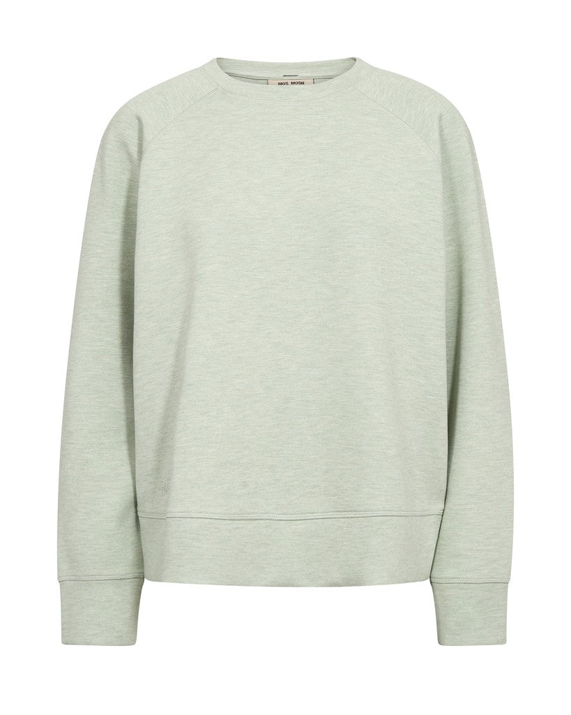 Mos Mosh Abello Melange Sweatshirt in Frosty Green
