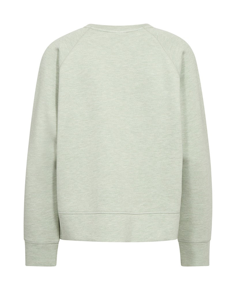 Mos Mosh Abello Melange Sweatshirt in Frosty Green
