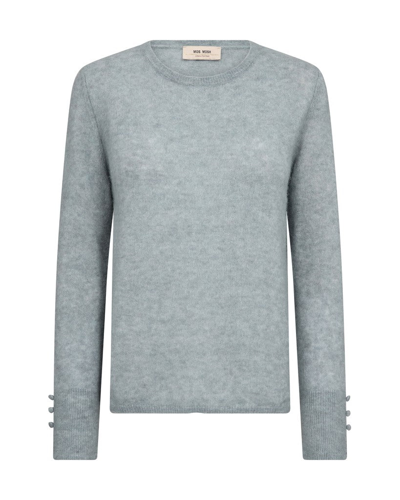Mos Mosh Mape Sophia Round Neck Knit in Lead