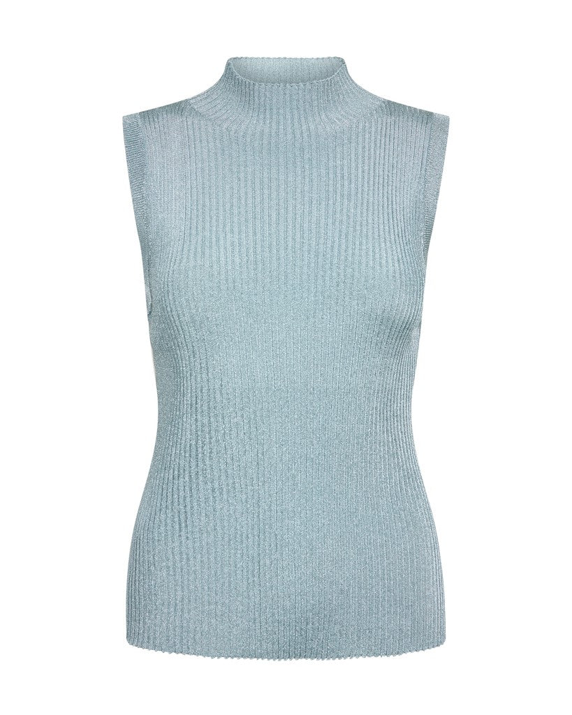 Mos Mosh Manja Highneck Knit Top in Lead